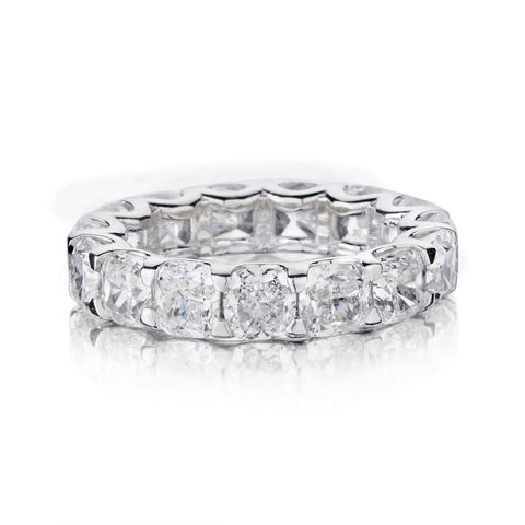 5.00 Carat Total Cushion-Cut Diamond White Gold Eternity Band