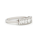 Art Deco Plat Baguette-Cut Diamond 7-Stone Band