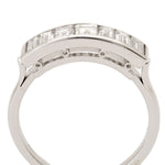 Art Deco Plat Baguette-Cut Diamond 7-Stone Band