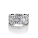 5.50 Carat Total Baguette And Princess Cut Diamond WG Band