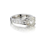 2.90 Carat Round Brilliant Cut Diamond White Gold Engagement Ring