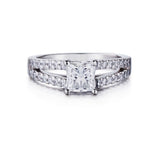 0.80 Carat Princess Cut Diamond Split Shank WG Ring