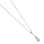 Edwardian Era Platinum Old-European Cut Diamond Drop Pendant