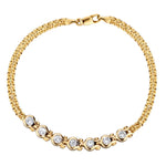 1.50 Carat Total Weight Yellow Gold Diamond Bracelet