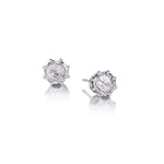 1.00 Carat Total Old-Mine Cut Diamond Stud Earrings