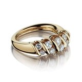 14KT Yellow Gold Channel Set Brilliant Cut Diamond Band