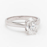 1.52 Carat Oval-Cut Diamond Solitaire White Gold Ring