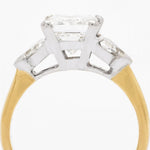 2.01 Carat Princess Cut & Trillian Cut Diamond Gold Ring