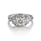 Platinum Vintage 0.65 Carat Old-European Cut Diamond Ring