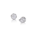 1.98 Carat Total Old-European Cut Diamond Stud Earrings