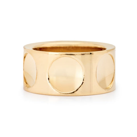 Louis Vuitton Empreinte 18K White Gold Band Ring Louis Vuitton