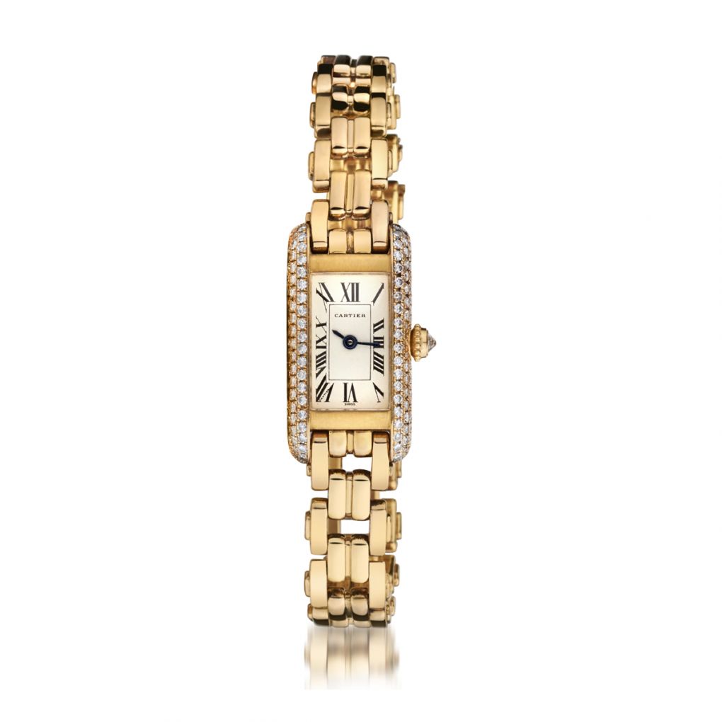 Cartier Gold And Diamond Louis Tank Gourmette Echelle Link Watch – Van Rijk