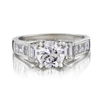 1.30 Carat Round Brilliant Cut Diamond White Gold Engagement Ring