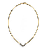 Yellow Gold & White Gold Bezel-Set Diamond Necklace