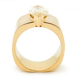 3.70 Carat Marquise-Cut Diamond Gold Wide Ring