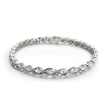 9.25 Carat Double Row Marquise Cut Diamond Bracelet