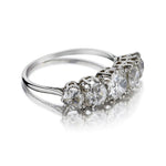 2.50 Carat Old-European Cut Diamond Five Stone Platinum Ring