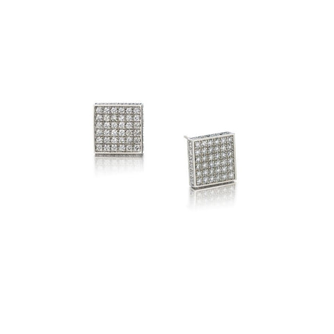 Canturi 2.50CT Total Round Brilliant Cut Diamond Cubism Square Studs