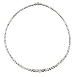 11.01 Carat Total Weight Round Brilliant Cut Diamond Necklace