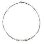 11.01 Carat Total Weight Round Brilliant Cut Diamond Necklace