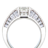 4.81ctw Princess Cut Diamond Platinum Custom-Made Ring