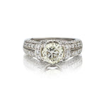 1.65 Carat Round Brilliant Cut Diamond White Gold Ring