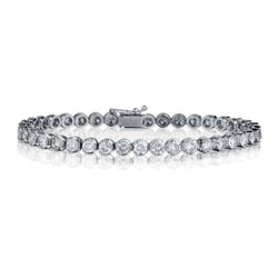 Ladies 18kt W/G Diamond "Tennis Bracelet" . 6.25ct Tw