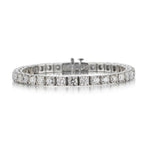 11.30 Total Carat Diamond White Gold Tennis Bracelet