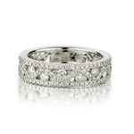 1.30 Carat Round Brilliant Cut Diamond White Gold Band