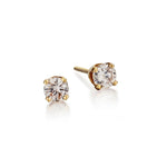 Two-In-One Round Brilliant Cut Diamond Stud & Diamond Enhancer Earrings