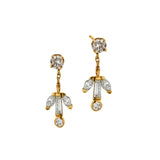 Two-In-One Round Brilliant Cut Diamond Stud & Diamond Enhancer Earrings