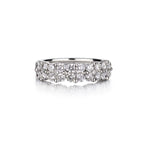 1.35 Carat Total White Gold Half-Way Diamond Band