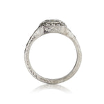 1.01 Carat GIA Radiant Cut Diamond Halo-Set Platinum Engagement Ring