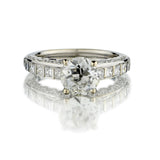 1.66 Carat Old-European Cut Diamond White Gold Ring