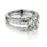 1.66 Carat Old-European Cut Diamond White Gold Ring