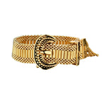 14KT Rose Gold Buckle And Tassel Black Enamel Finish Bracelet