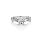 0.80 Carat Round Brilliant Cut Diamond Engagement Ring