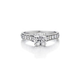 0.80 Carat Round Brilliant Cut Diamond Engagement Ring