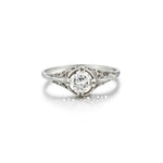 Art Deco 0.64 Carat Old-European Cut Diamond Ring