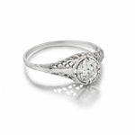 Art Deco 0.64 Carat Old-European Cut Diamond Ring