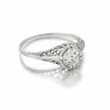 Art Deco 0.64 Carat Old-European Cut Diamond Ring