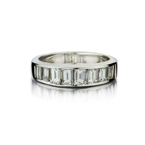 2.00 Carat Total Weight Emerald Cut Channel-Set Diamond Band