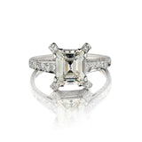 1.55 Carat Emerald Cut Diamond Vintage Engagement Ring