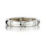 0.75 Carat Total Round Brilliant Cut Diamond White Gold Band