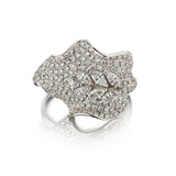 4.00CTW Round Brilliant Cut And Marquise Cut Diamond Leaf Ring