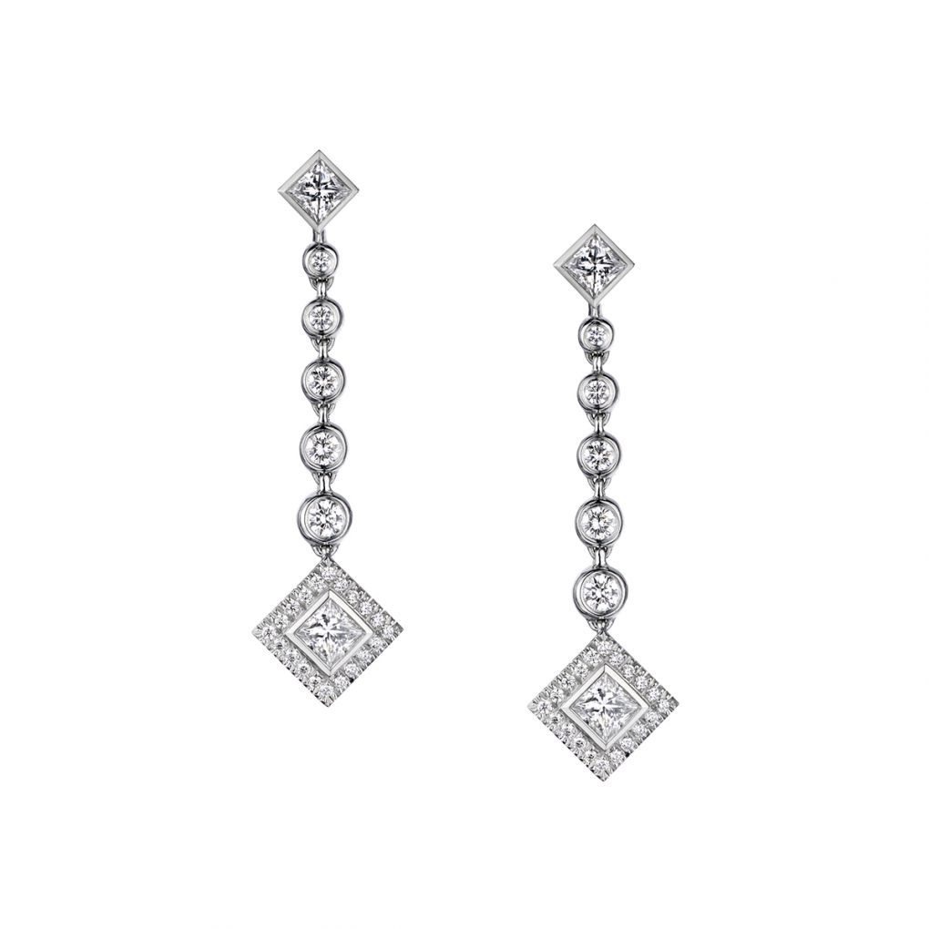 Princess cut diamond hot sale earrings tiffany's