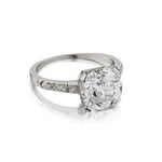 3.46 Carat Old-European Cut Diamond Edwardian-Era Platinum Ring