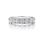 1.40 Carat Total Oval-Cut Diamond White Gold Band