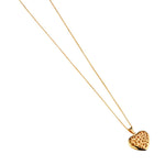 2.50 Carat Total Weight Diamond Puffy Heart Pendant Necklace