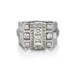 Unisex 1.60 Carat Total Round Brilliant Cut Diamond Ring